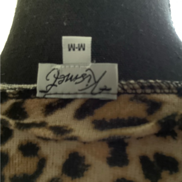 Kenzo Leopard Print Sweatshirt - Black and Tan - Picture 5 of 8